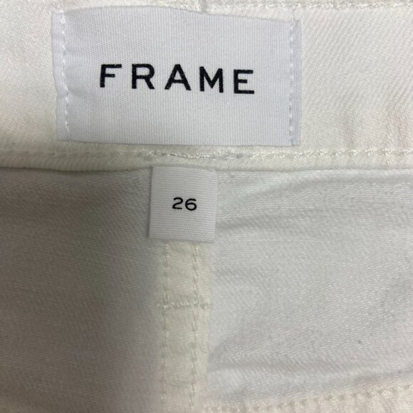 FRAME Le Jane Crop High Rise Size 26 New with Tags White - Picture 7 of 12